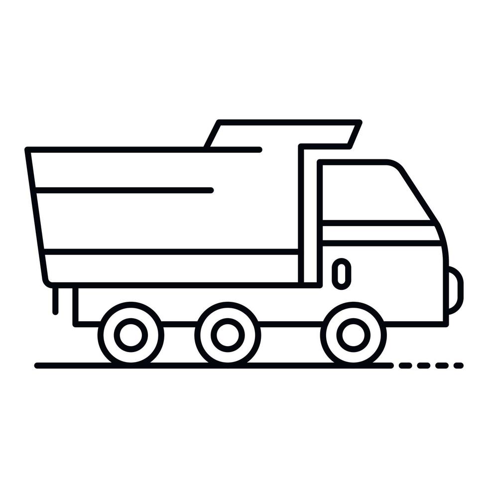Wheat farm truck icon, outline style vector