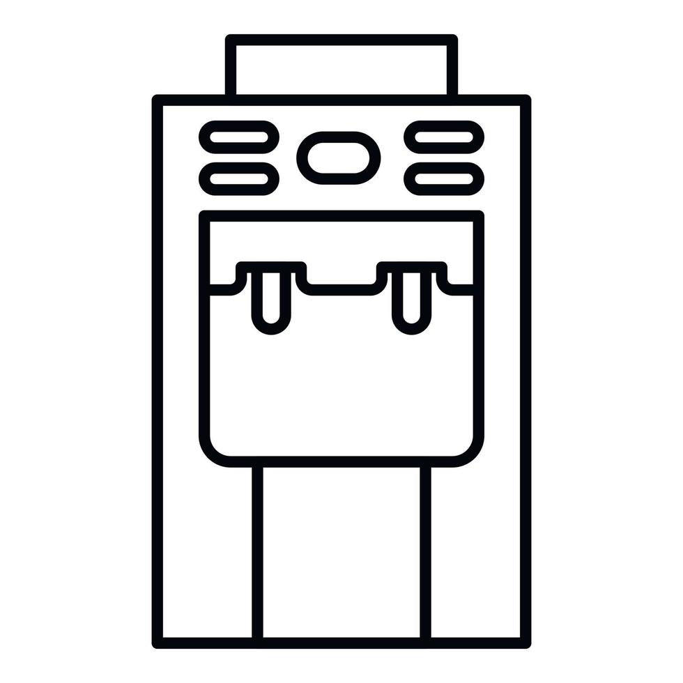 Empty water cooler icon, outline style vector