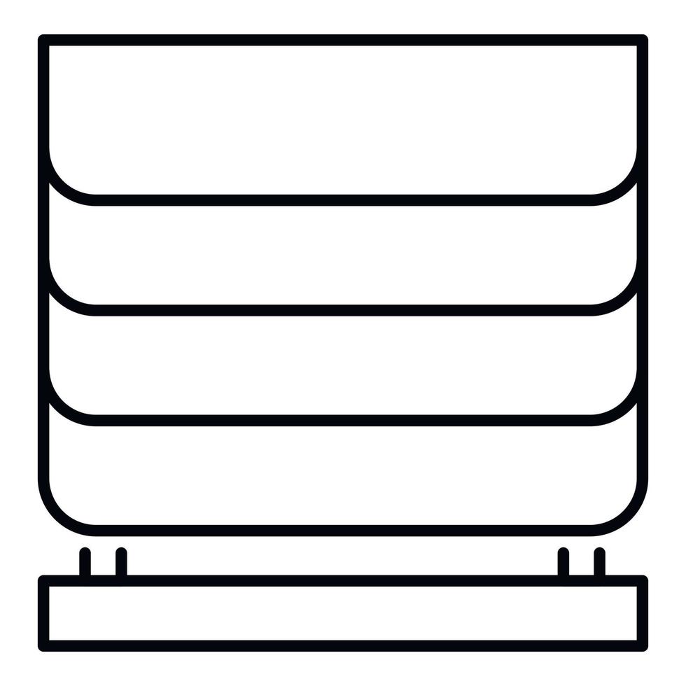 Home blind window icon, outline style vector
