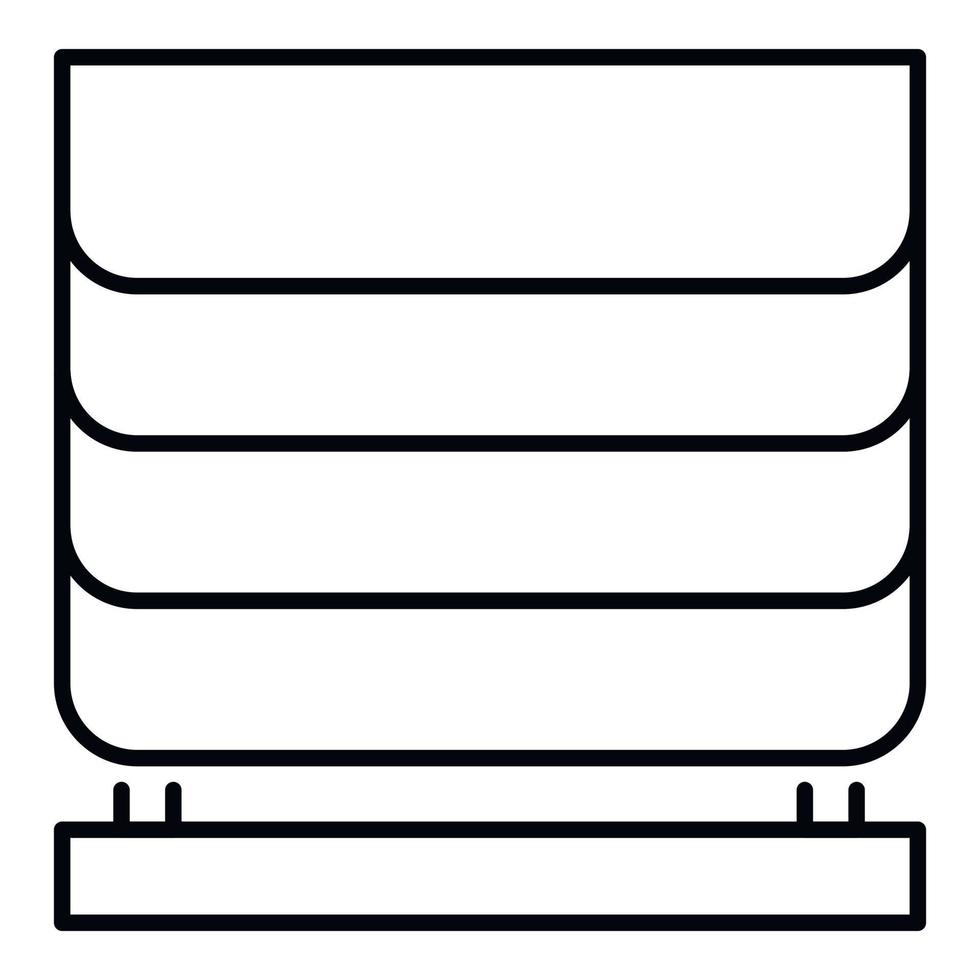 Home blind window icon, outline style vector