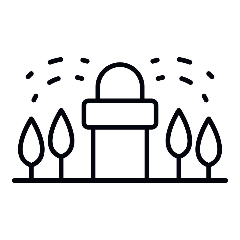 Irrigation tool icon, outline style vector