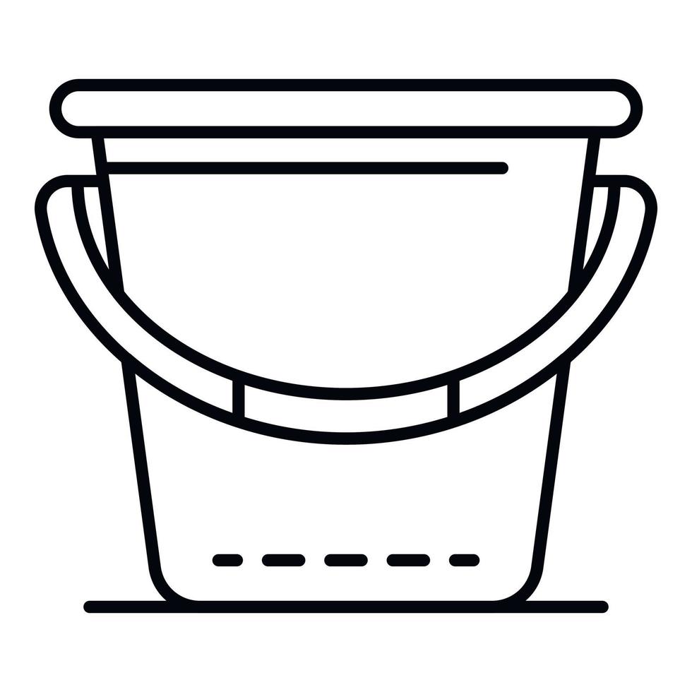 Garden bucket icon, outline style 15182975 Vector Art at Vecteezy
