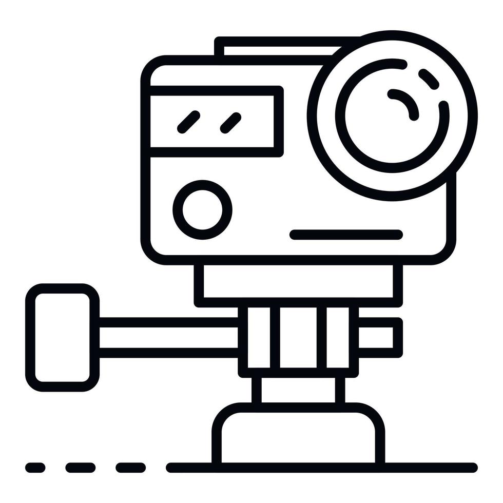 Action underwater camera icon, outline style vector
