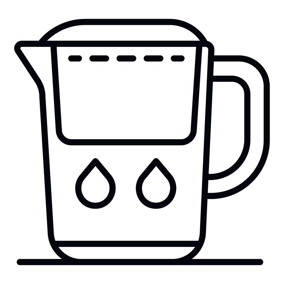 Water jug icon, outline style vector