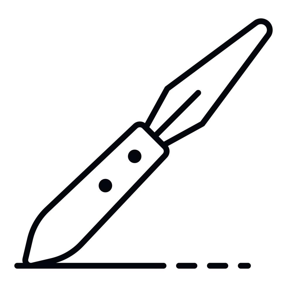 Potter spatula icon, outline style vector