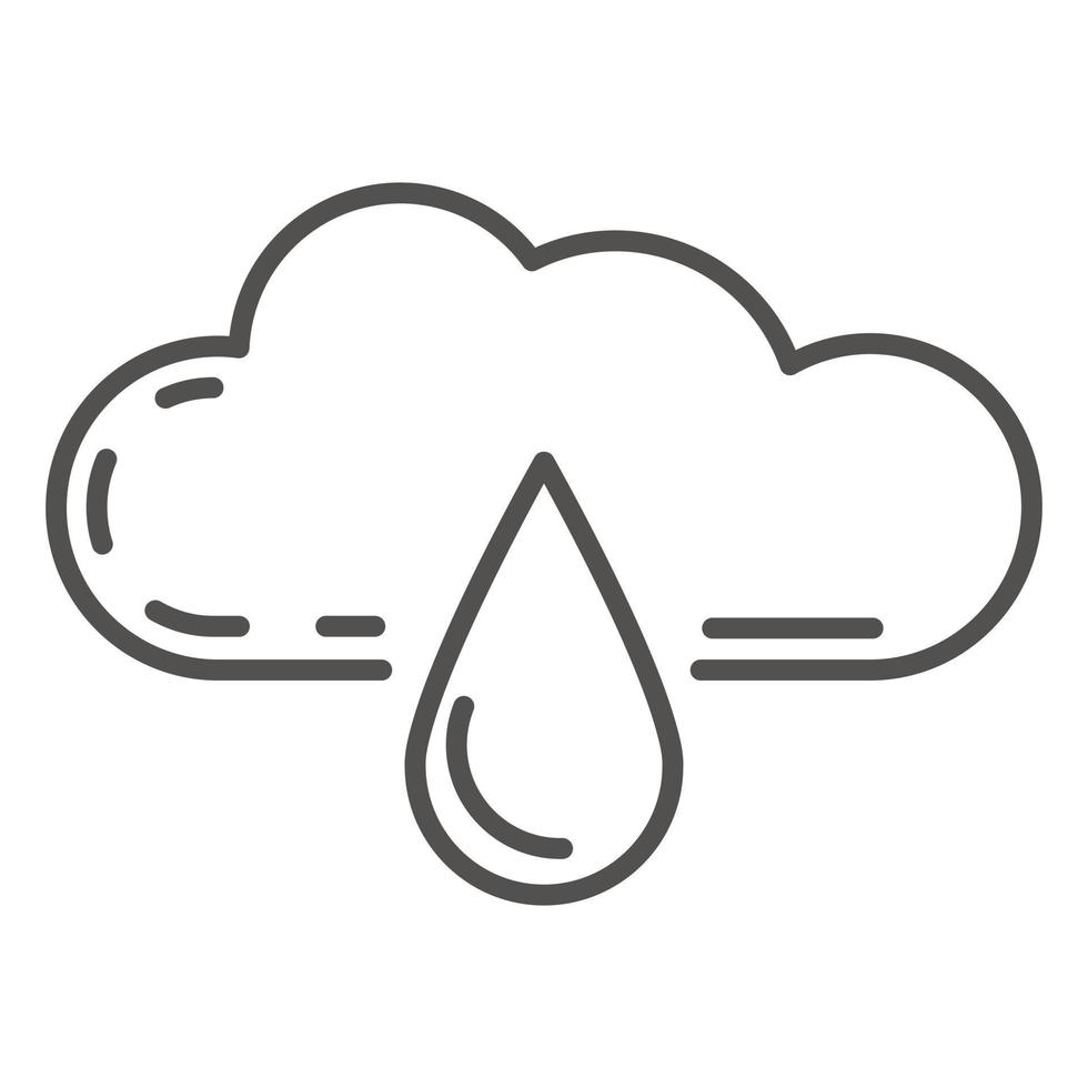 Eco drop rain icon, outline style vector