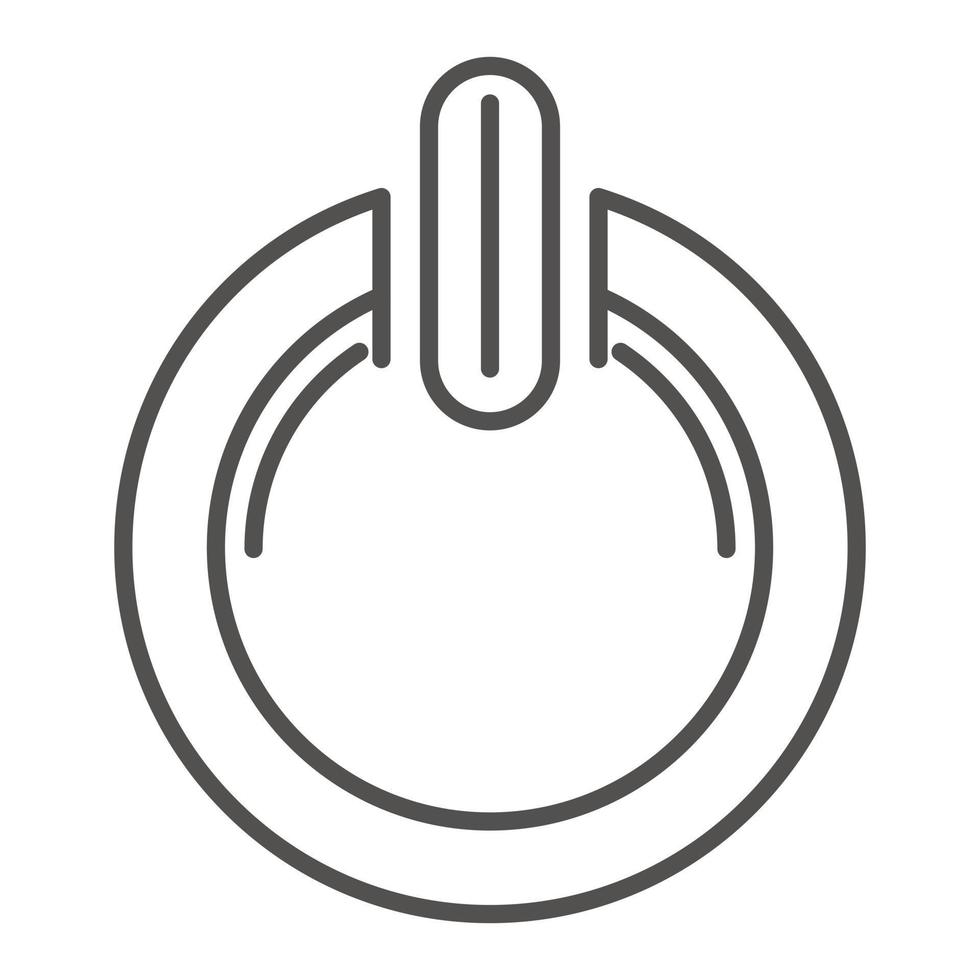 Power off button icon, outline style vector