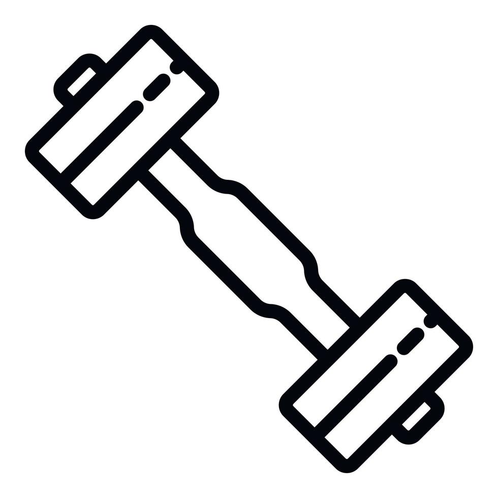 Sport dumbell icon, outline style vector