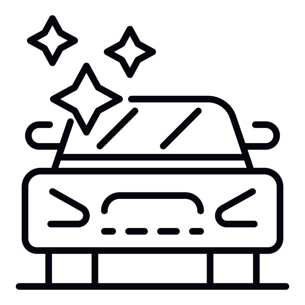 Clean car icon, outline style vector