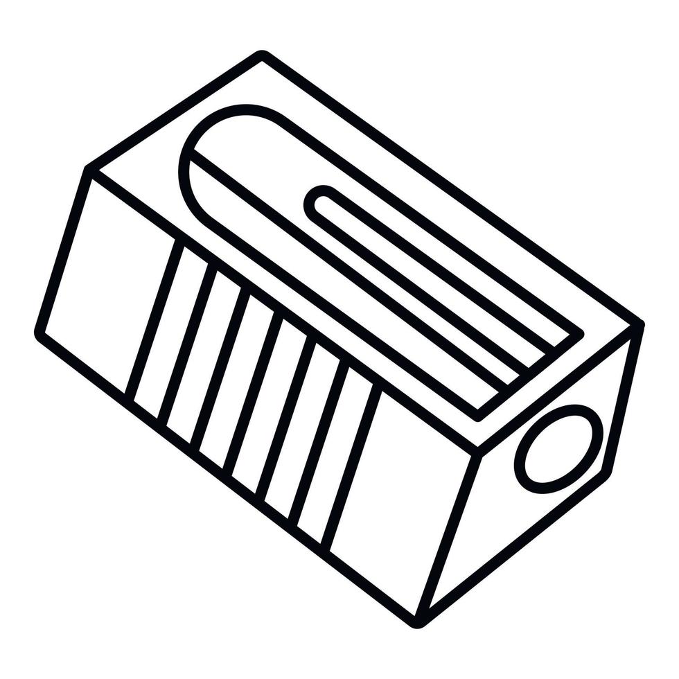 Classic sharpener icon, outline style vector
