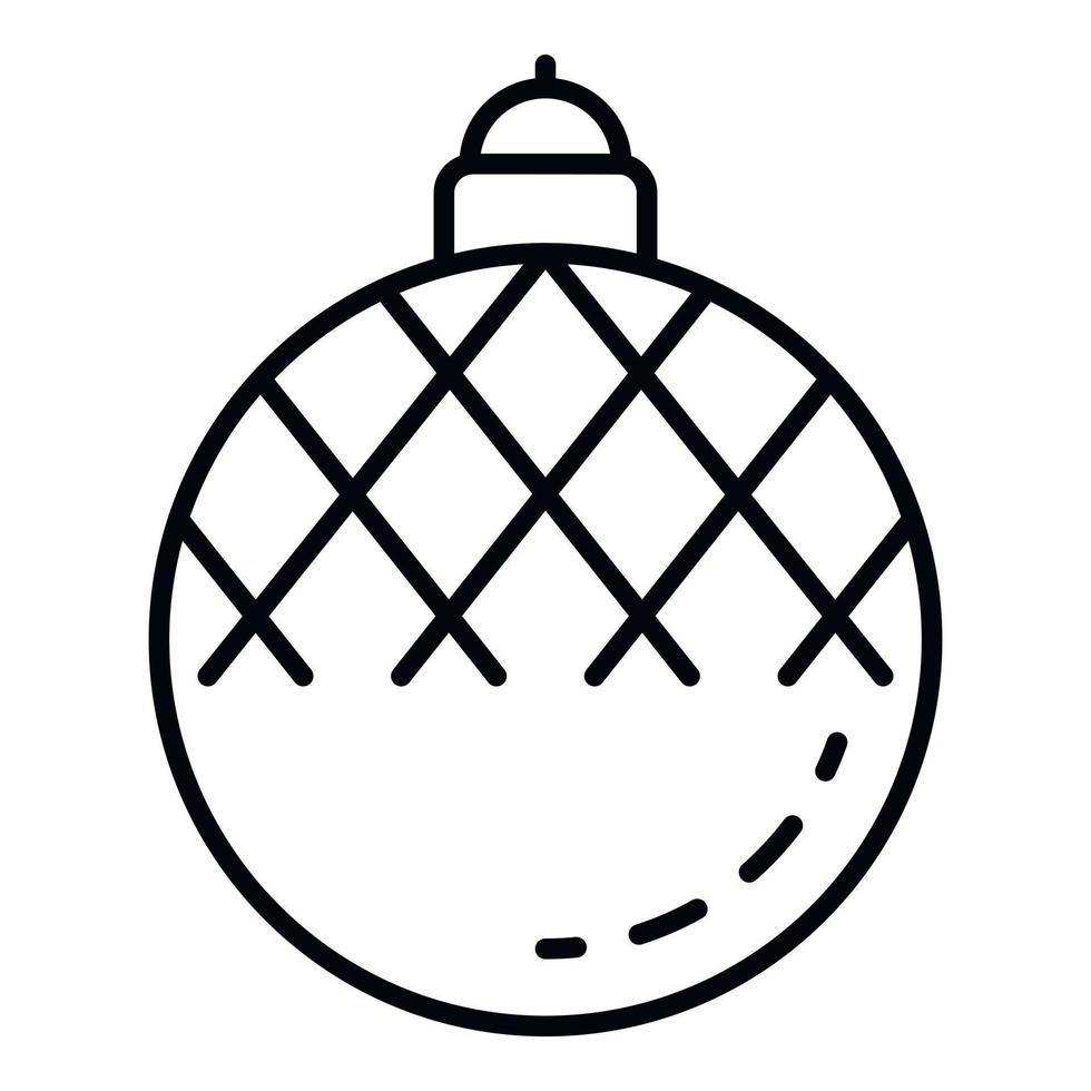 Fir tree ball icon, outline style vector