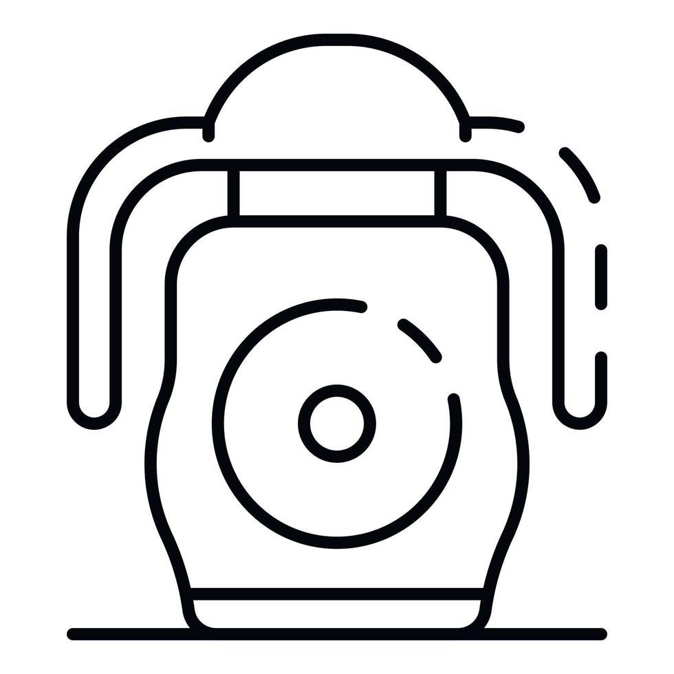 Rubber sippy cup icon, outline style vector