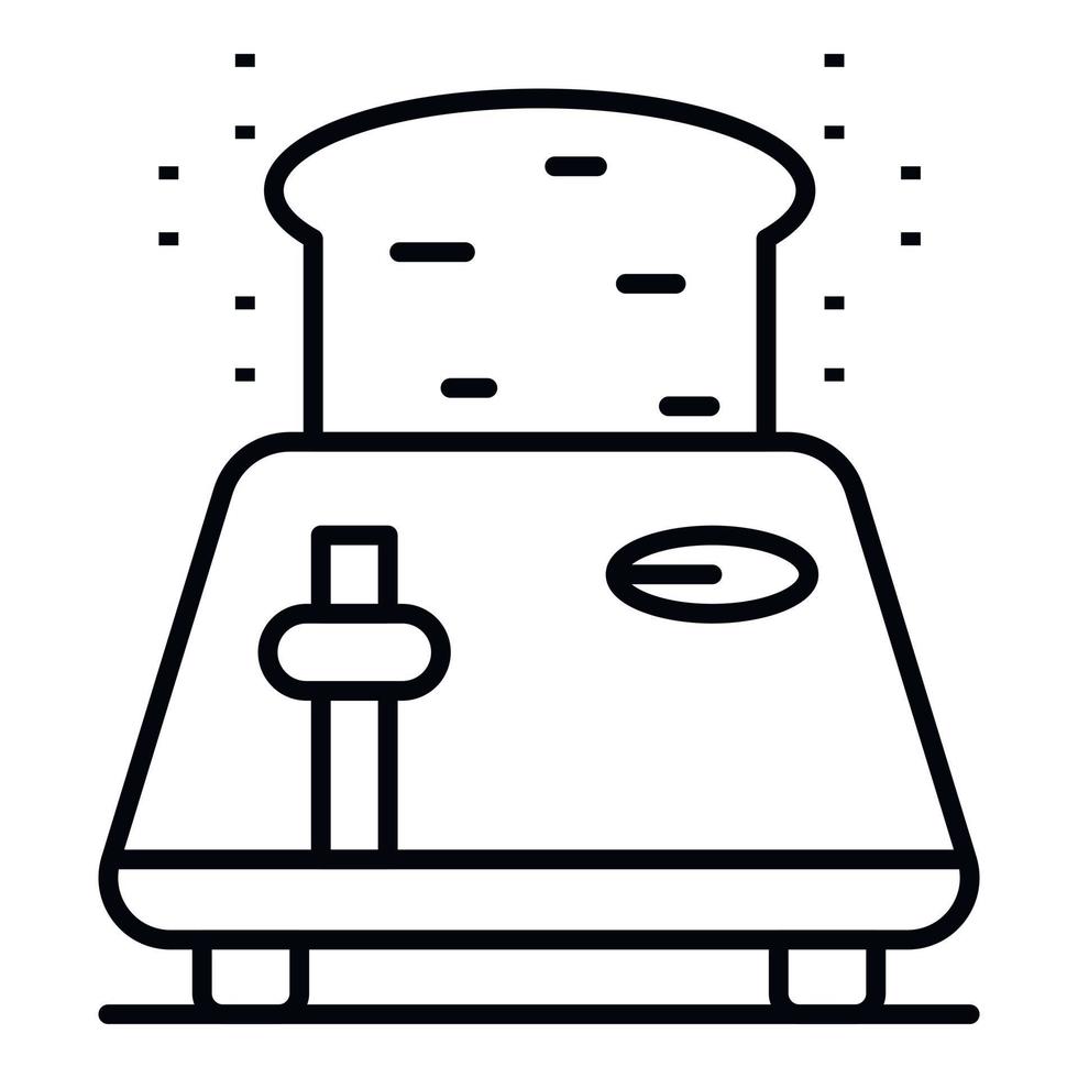 Bread toaster icon, outline style vector