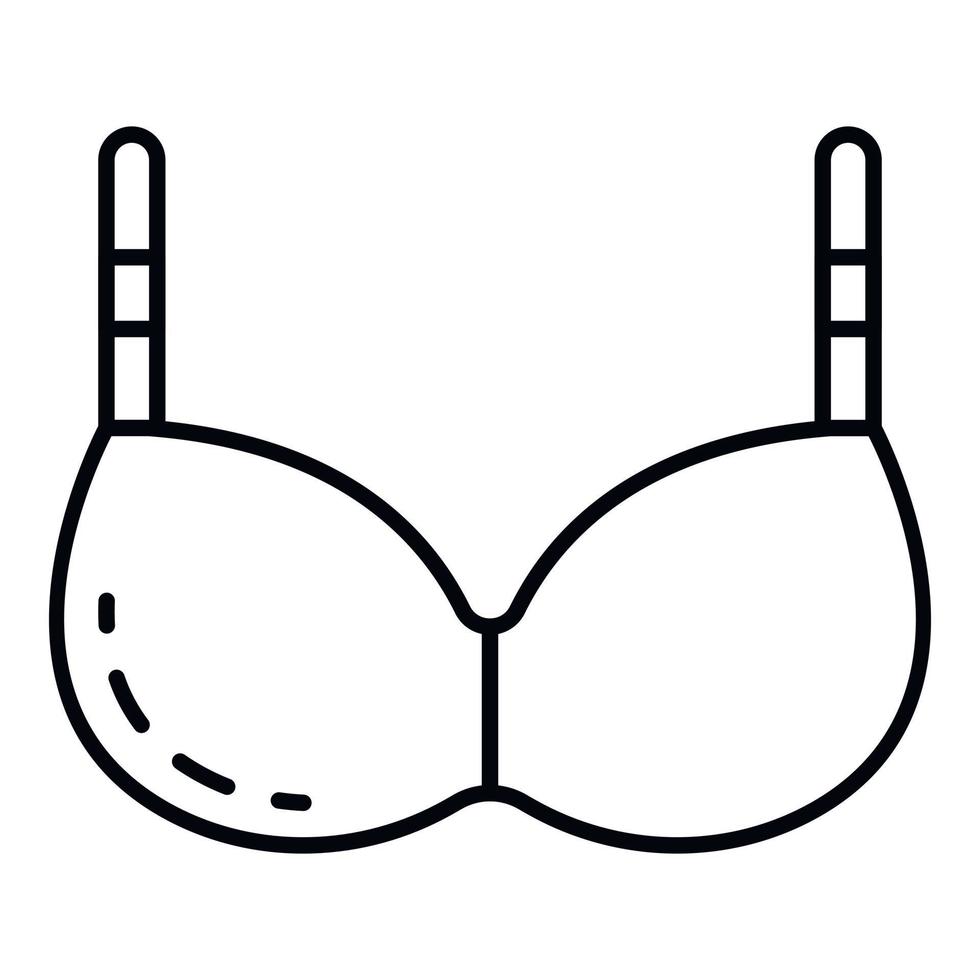 Bra icon, outline style vector