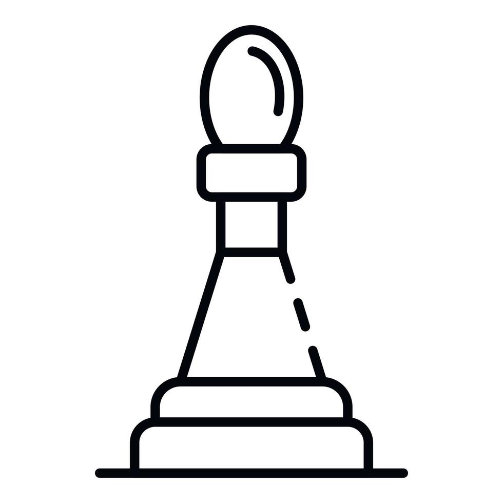 Tactic chess bishop icon, outline style vector