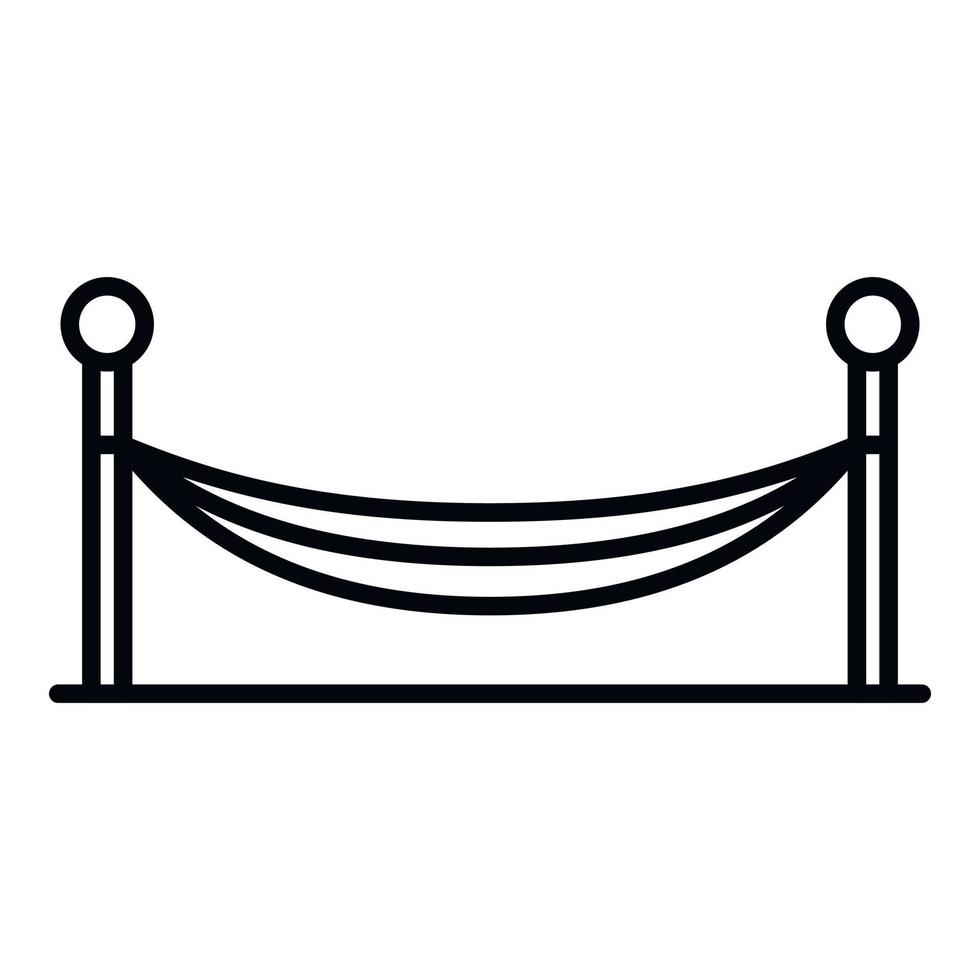 Home hammock icon, outline style vector
