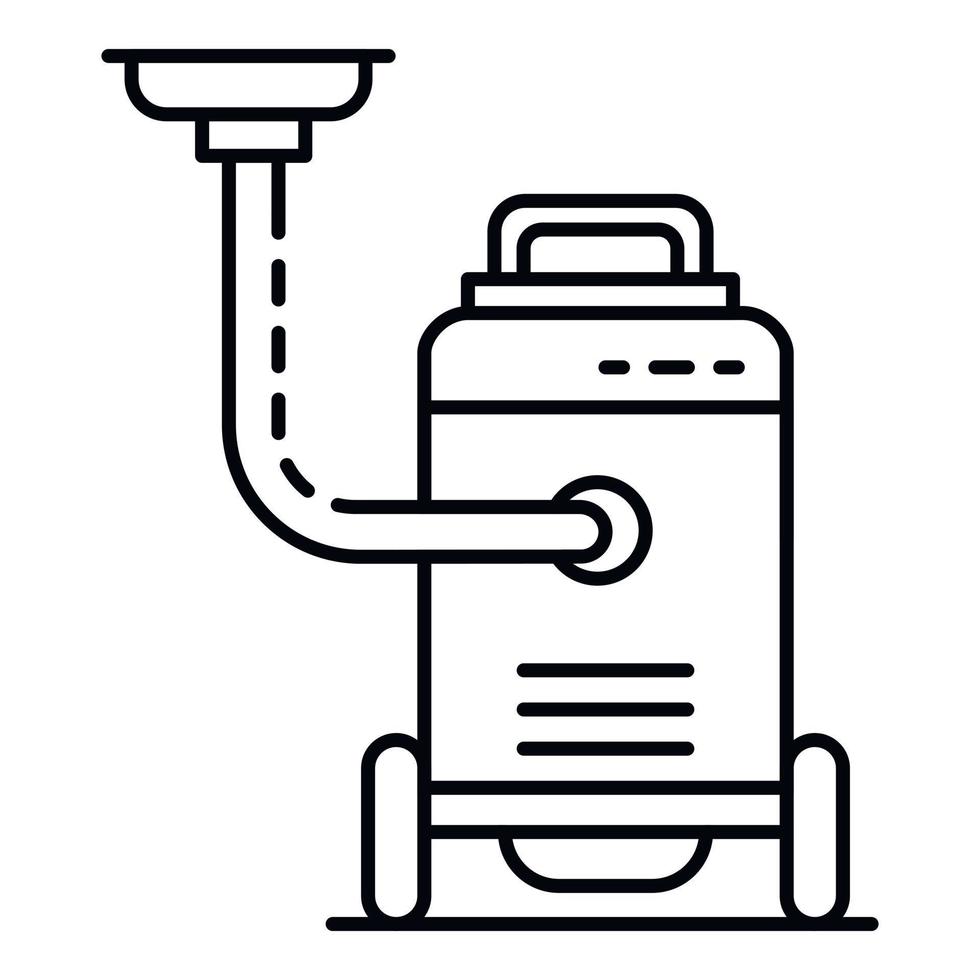 Office vacuum cleaner icon, outline style vector