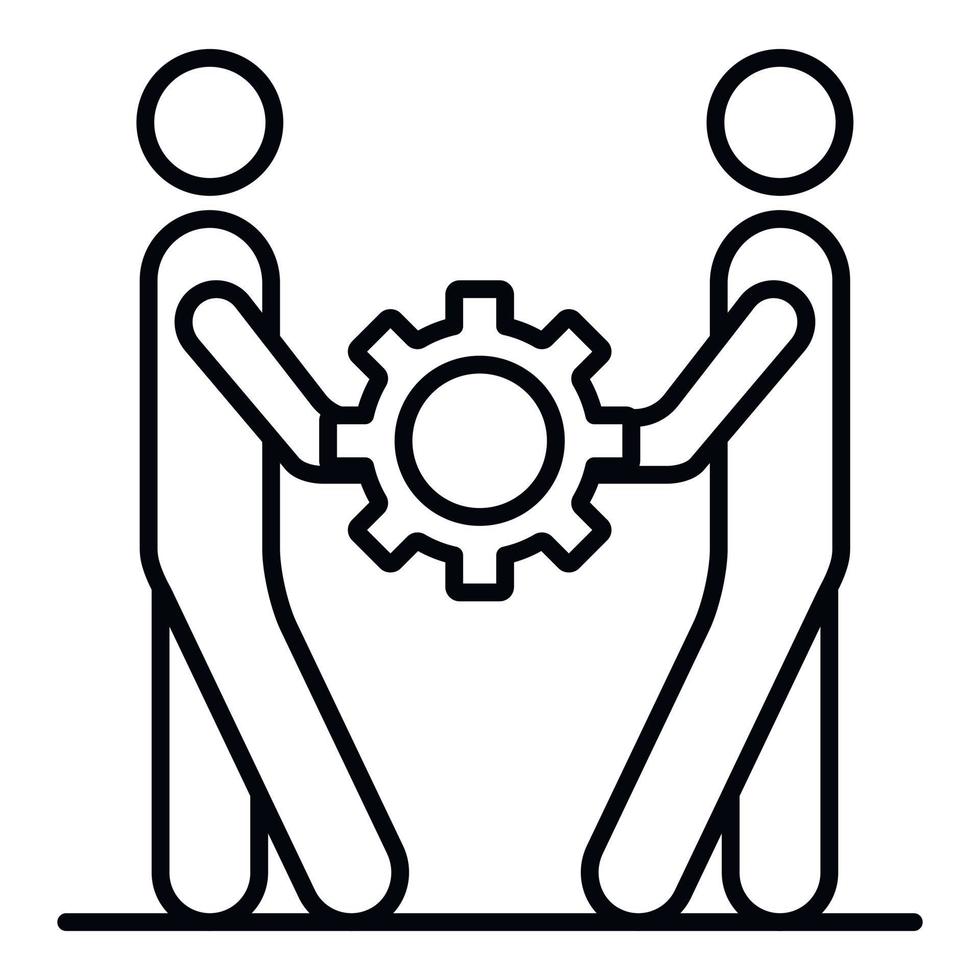 People cohesion icon, outline style vector