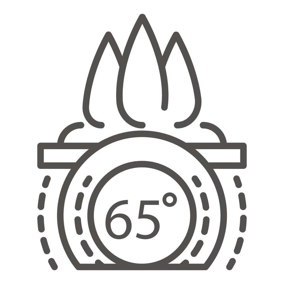 Fire smart control icon, outline style vector