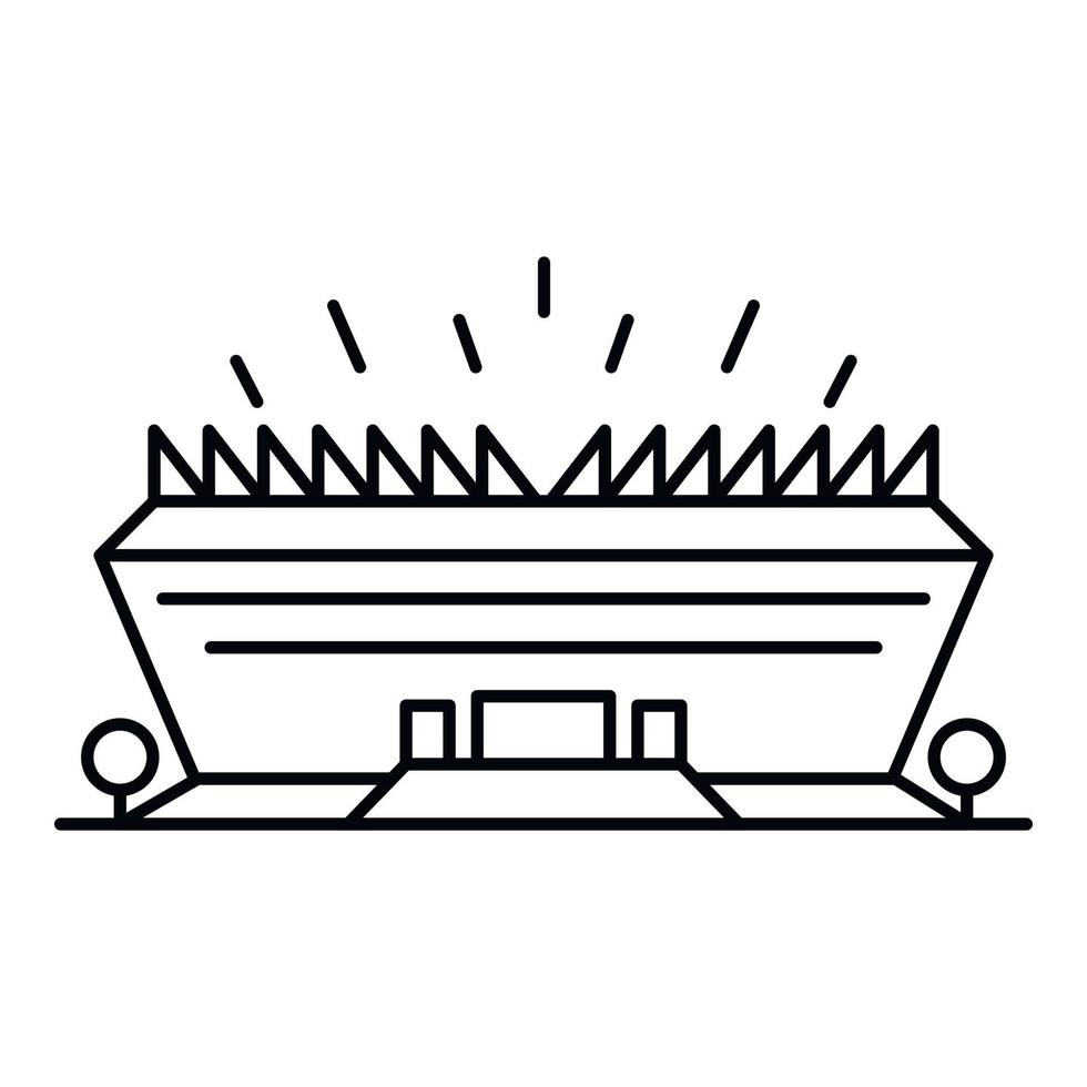 Sport arena building icon, outline style vector