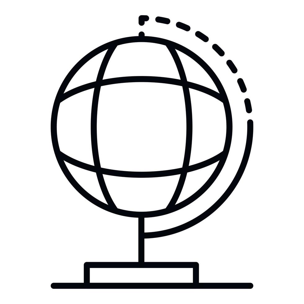 School earth globe icon, outline style vector