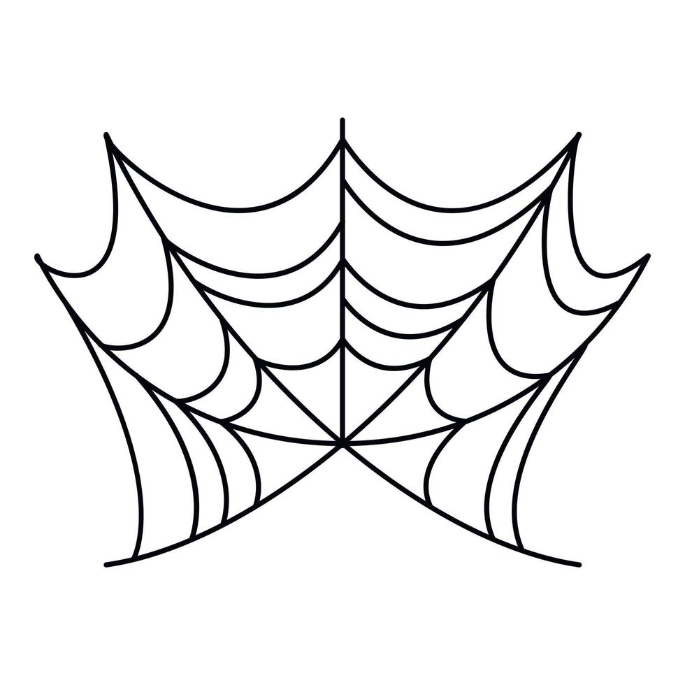 Spider web trap icon, outline style vector