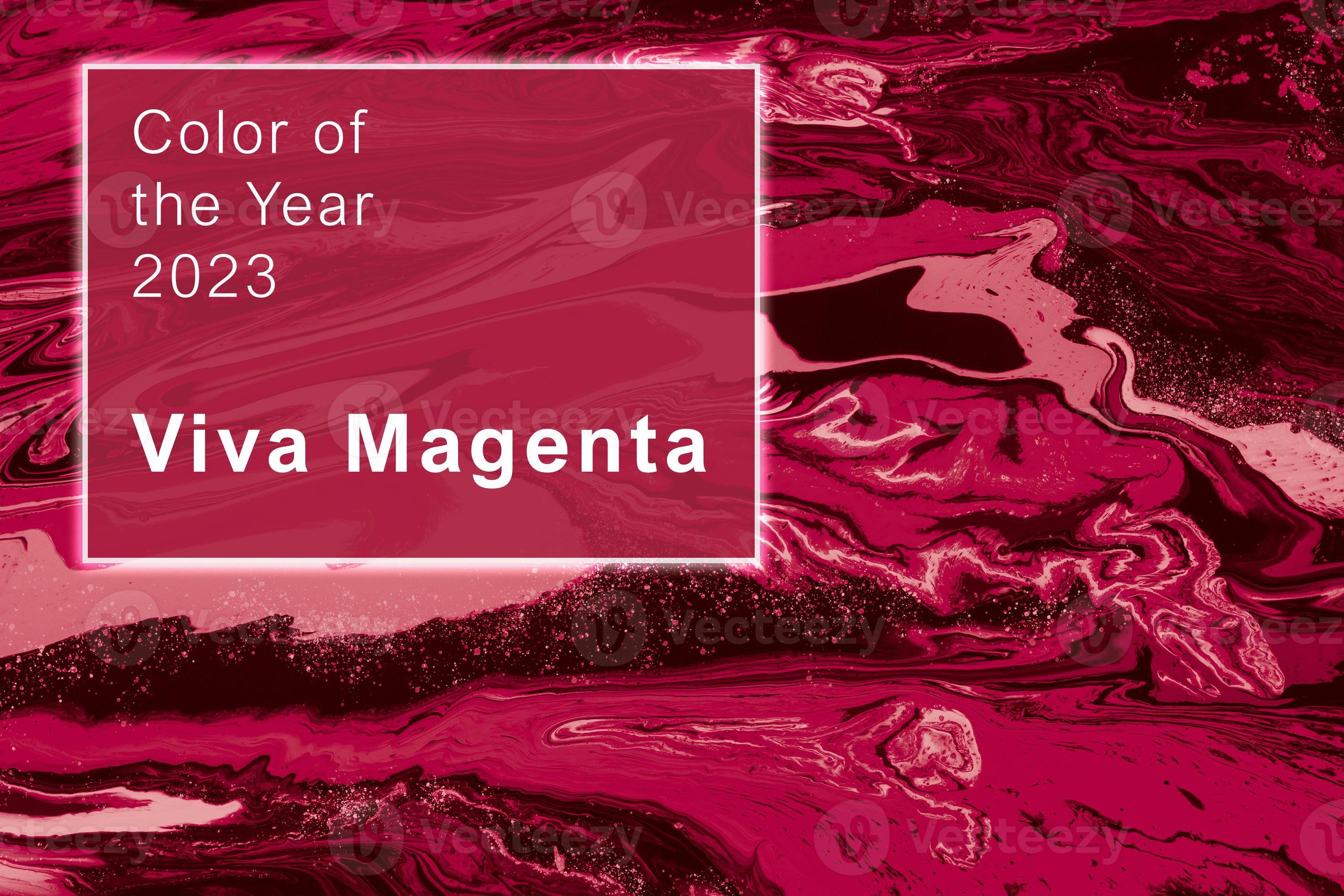 Viva Magenta color of the year 2023. Trendy color sample. Beautiful