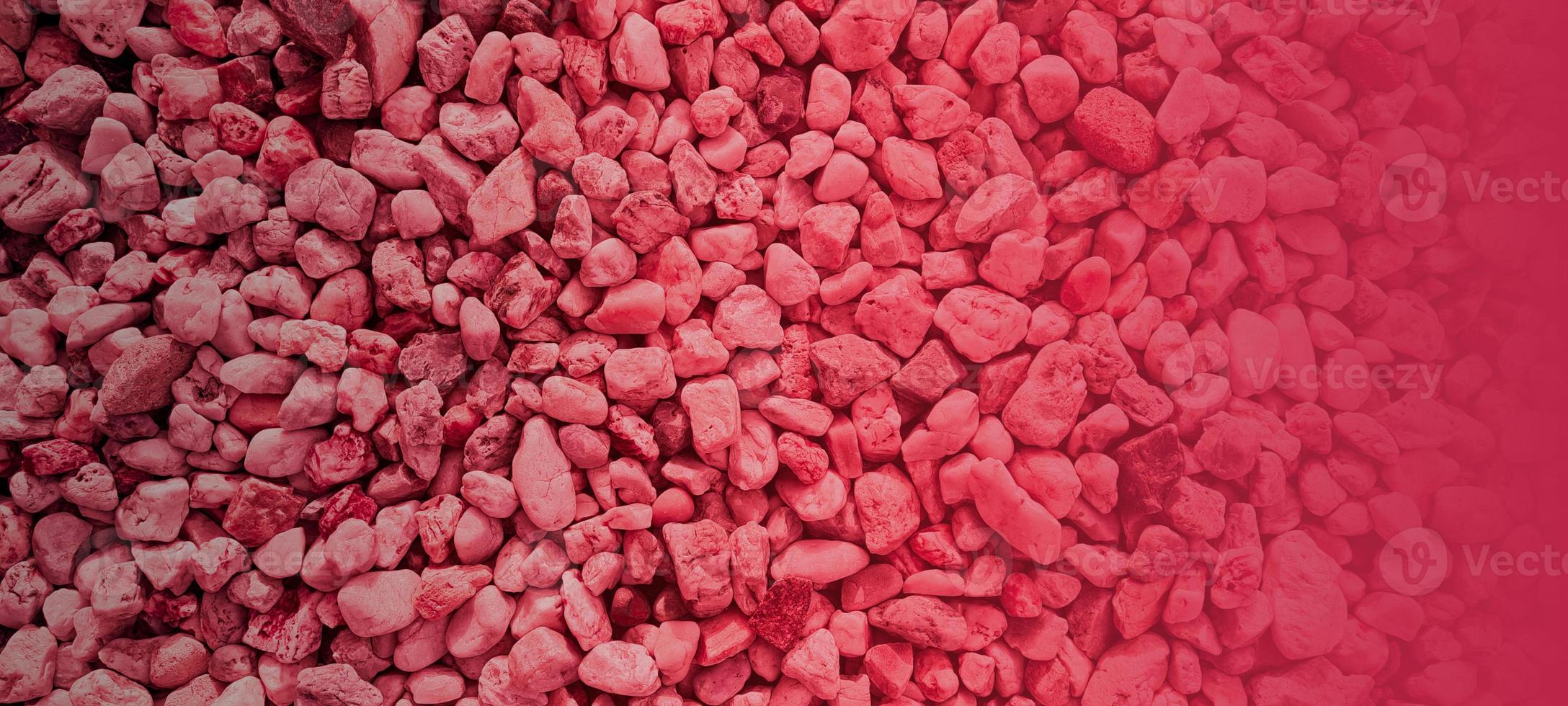 Viva Magenta - color of the year 2023. Trendy color sample. Toned background with copy space. Gravel texture. photo