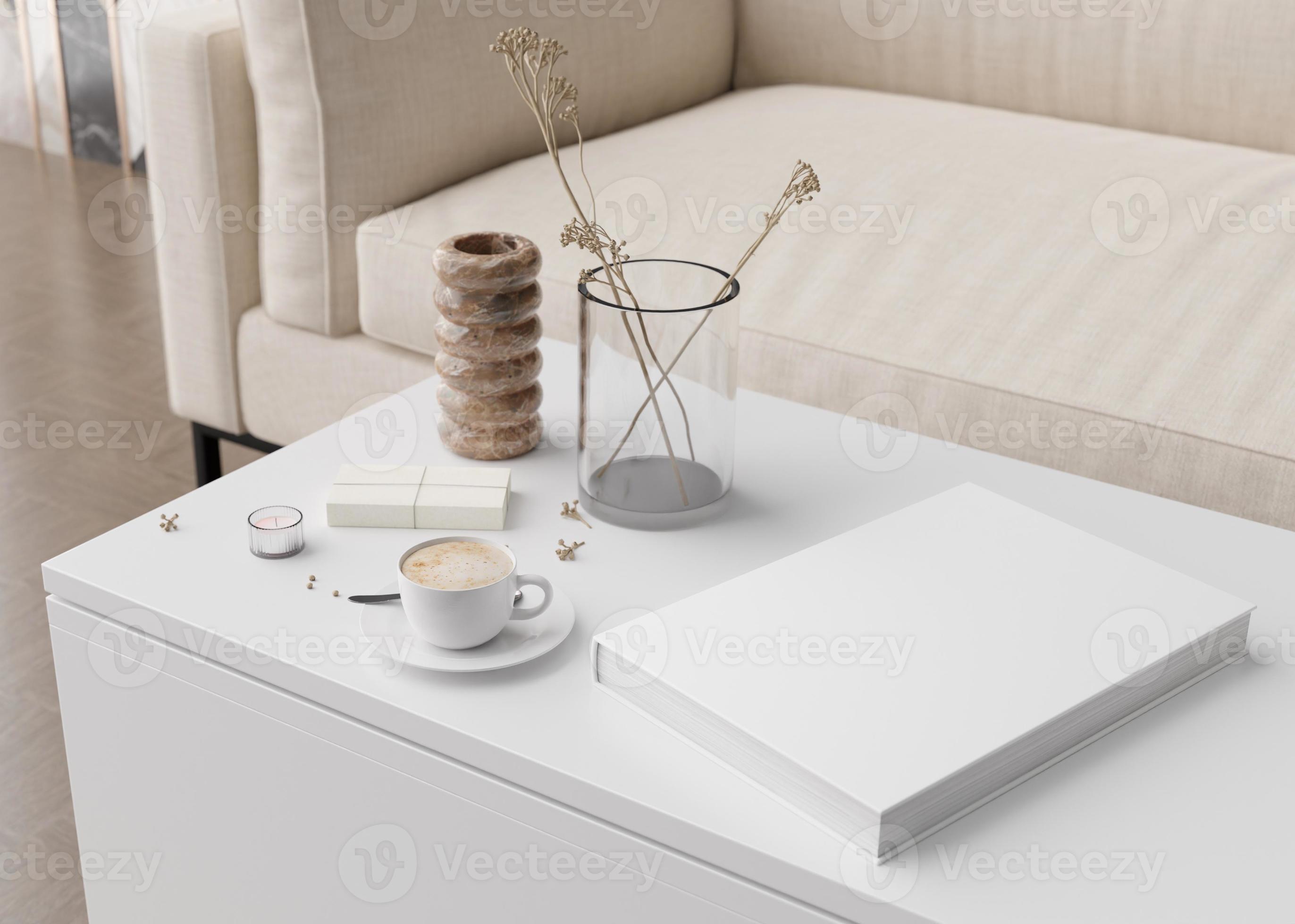 Covobook™ White Coffee Table Book Real Blank Hardcover Modern Home Decor,  Shelf Display, Prop, Staging, Wedding, Sketch Art Journal 