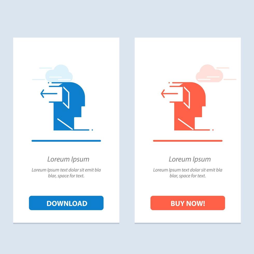 Door Mind Negative Out Release  Blue and Red Download and Buy Now web Widget Card Template vector
