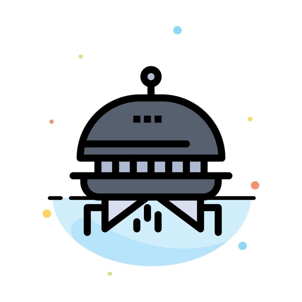 Astronomy Space Ufo Abstract Flat Color Icon Template vector