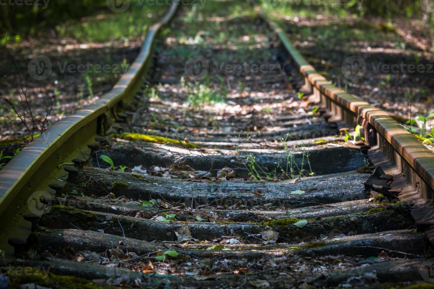 Old Railway Cars and Tracks photo