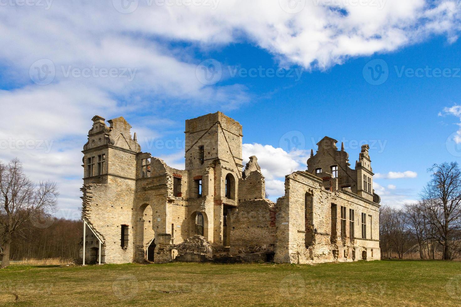 Manor Ruins in Estonia on a Sunny Day photo