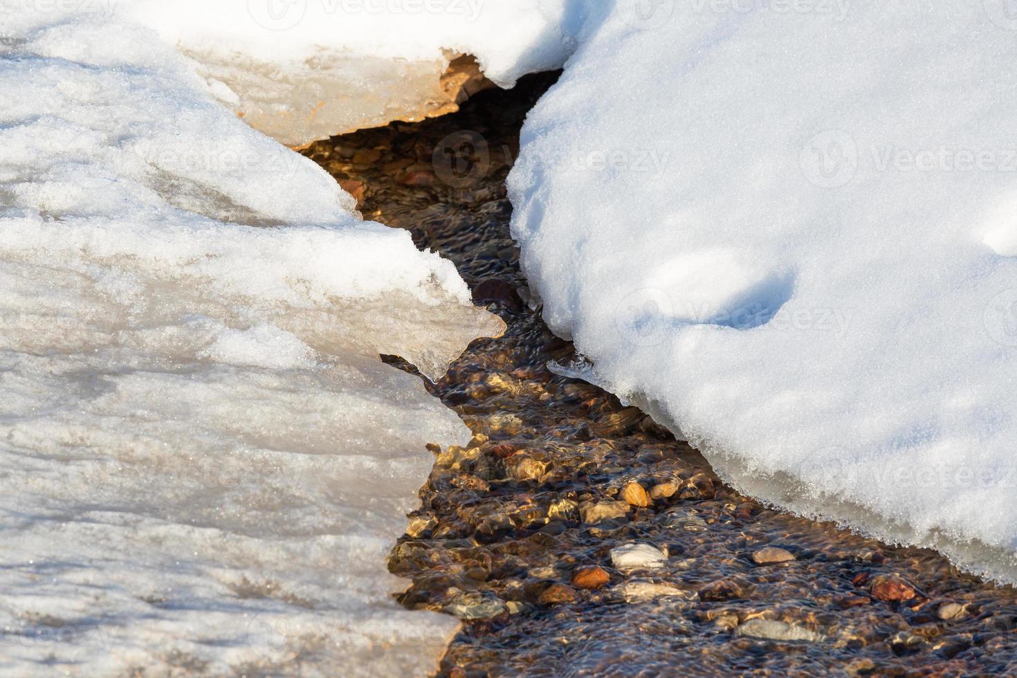 Baltic Sea Coast With Pebbles And Ice at Sunset photo