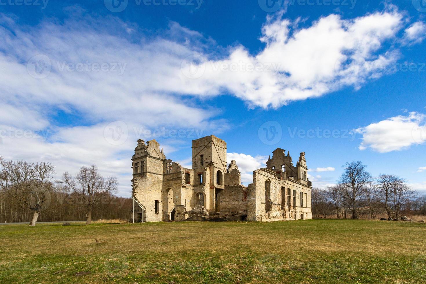 Manor Ruins in Estonia on a Sunny Day photo