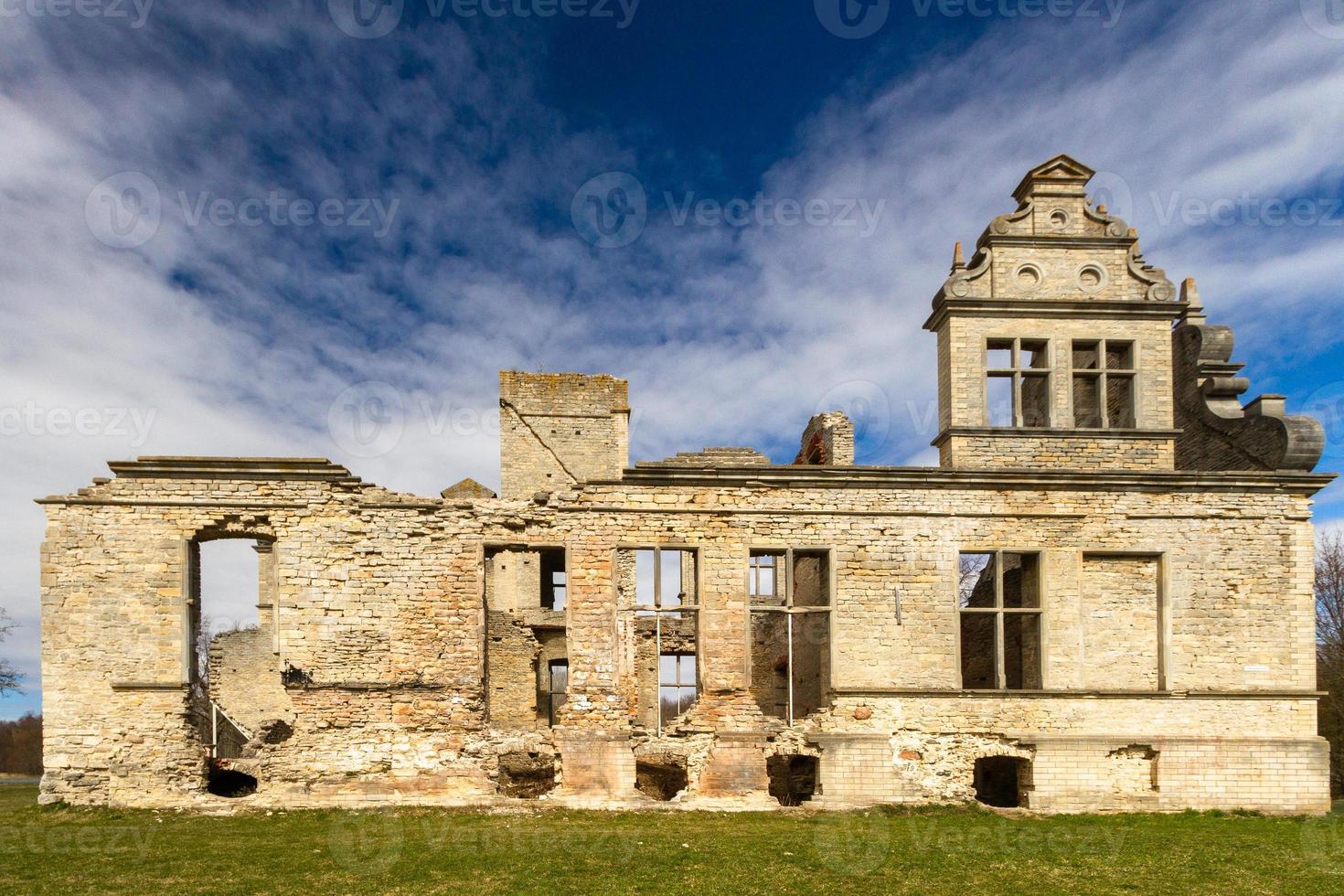 Manor Ruins in Estonia on a Sunny Day photo