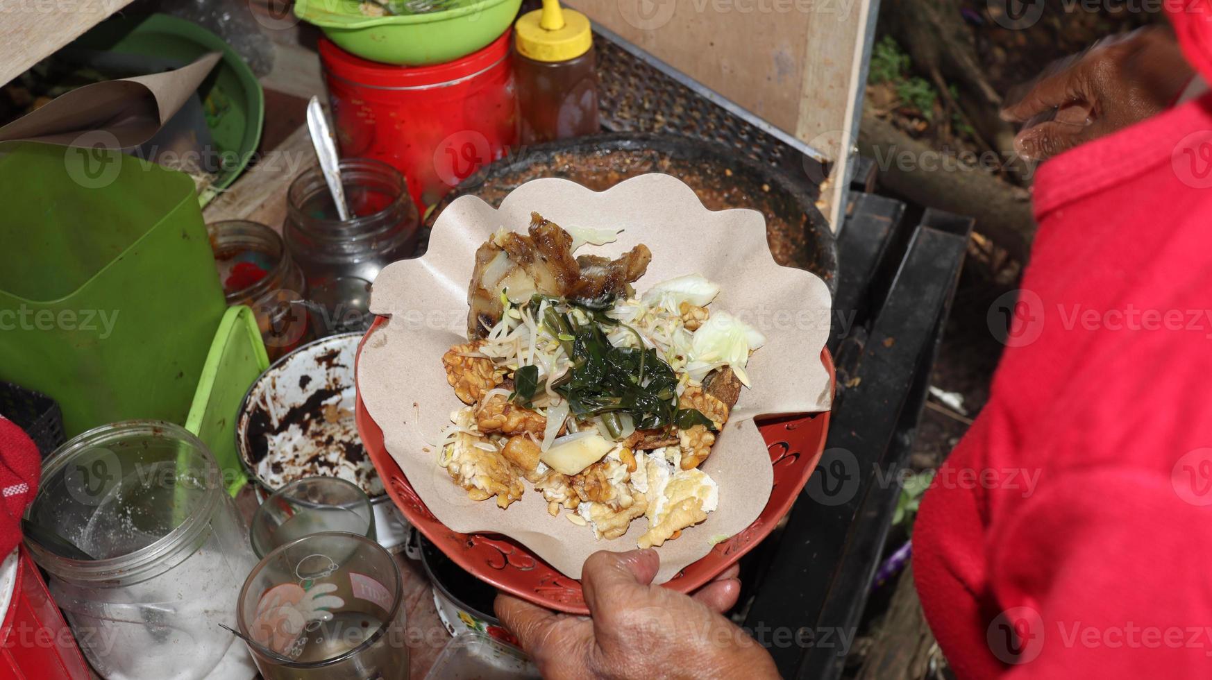 rujak cingur famoso indonesia comida tradicional foto