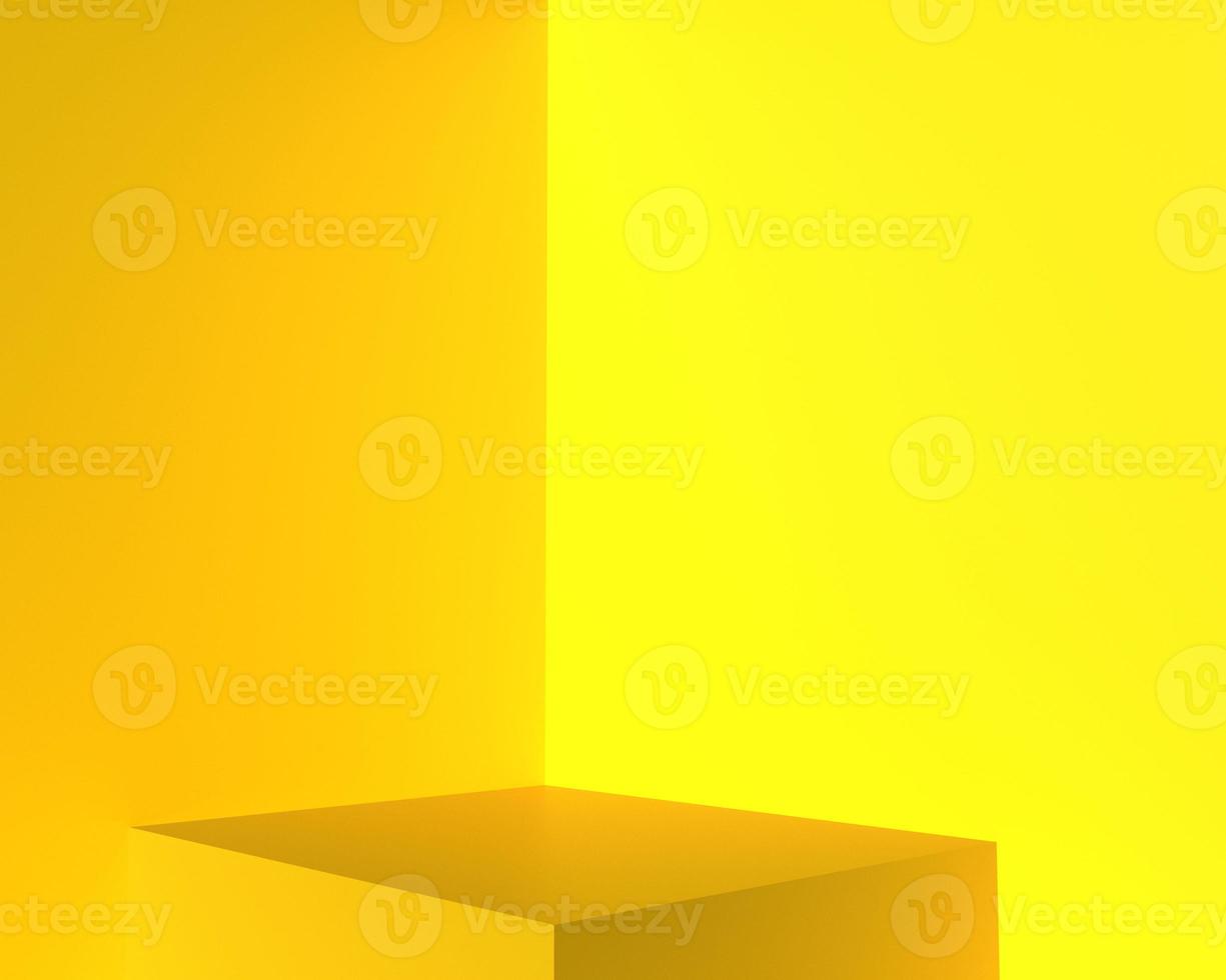 Interior room pattern texture square yellow orange golden color stag platform scene podium product studio creative graphic design display blank presentation sale offer discount celebration.3d render photo