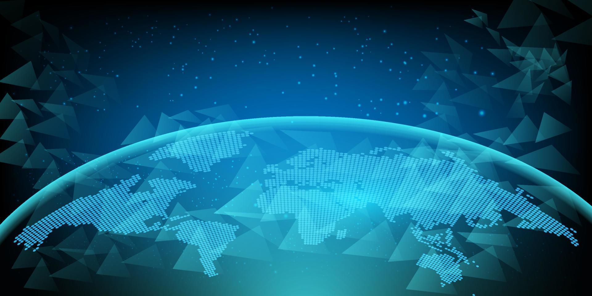 world map connection futuristic modern website background or cover page vector for technology and finance concept and education future company