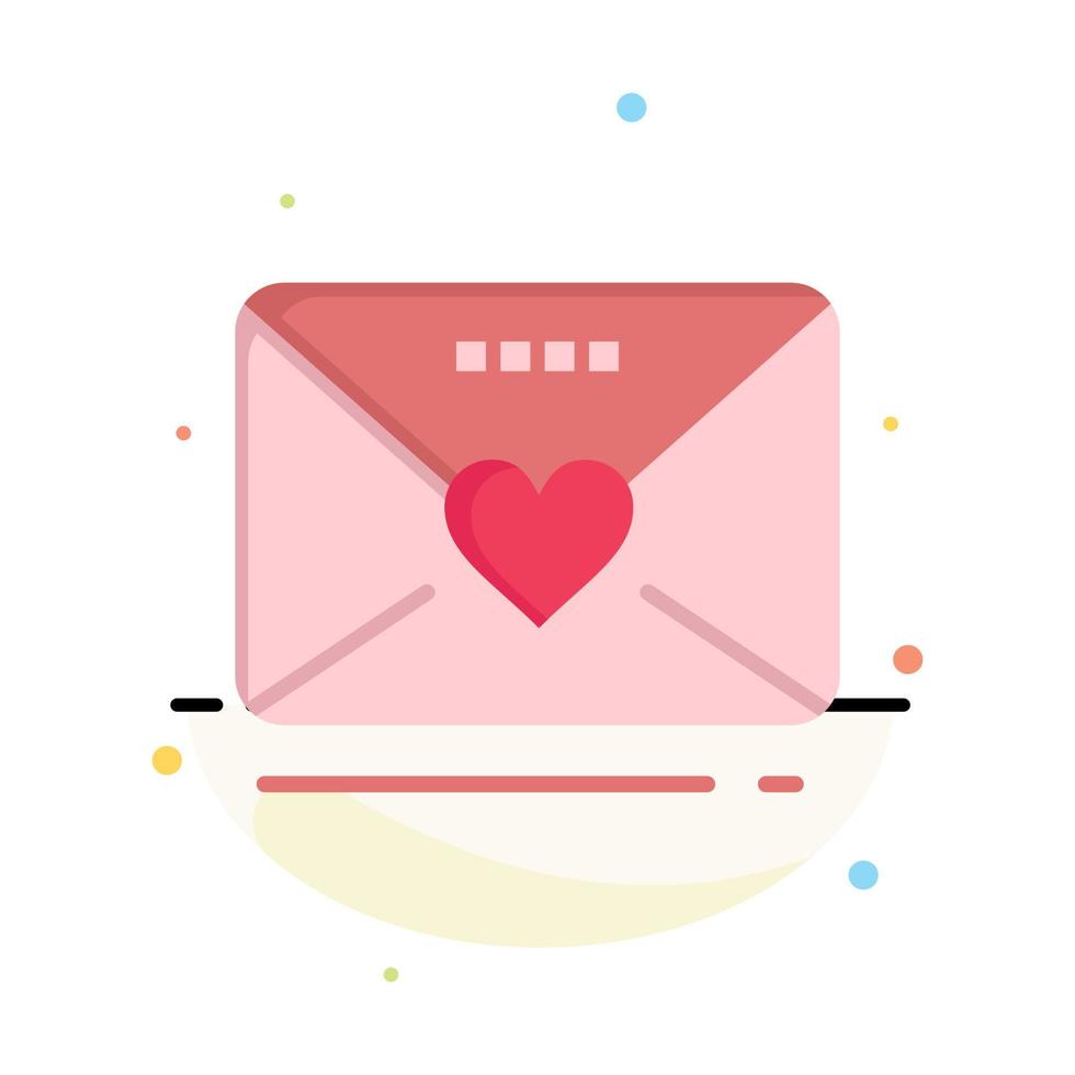 plantilla de icono de color plano abstracto de corazón de boda de amor de sms vector