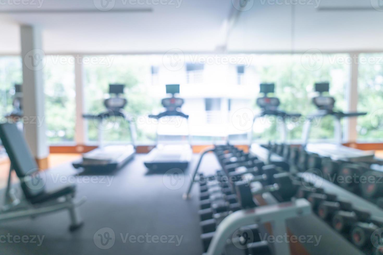 abstract blur fitness gym for background photo