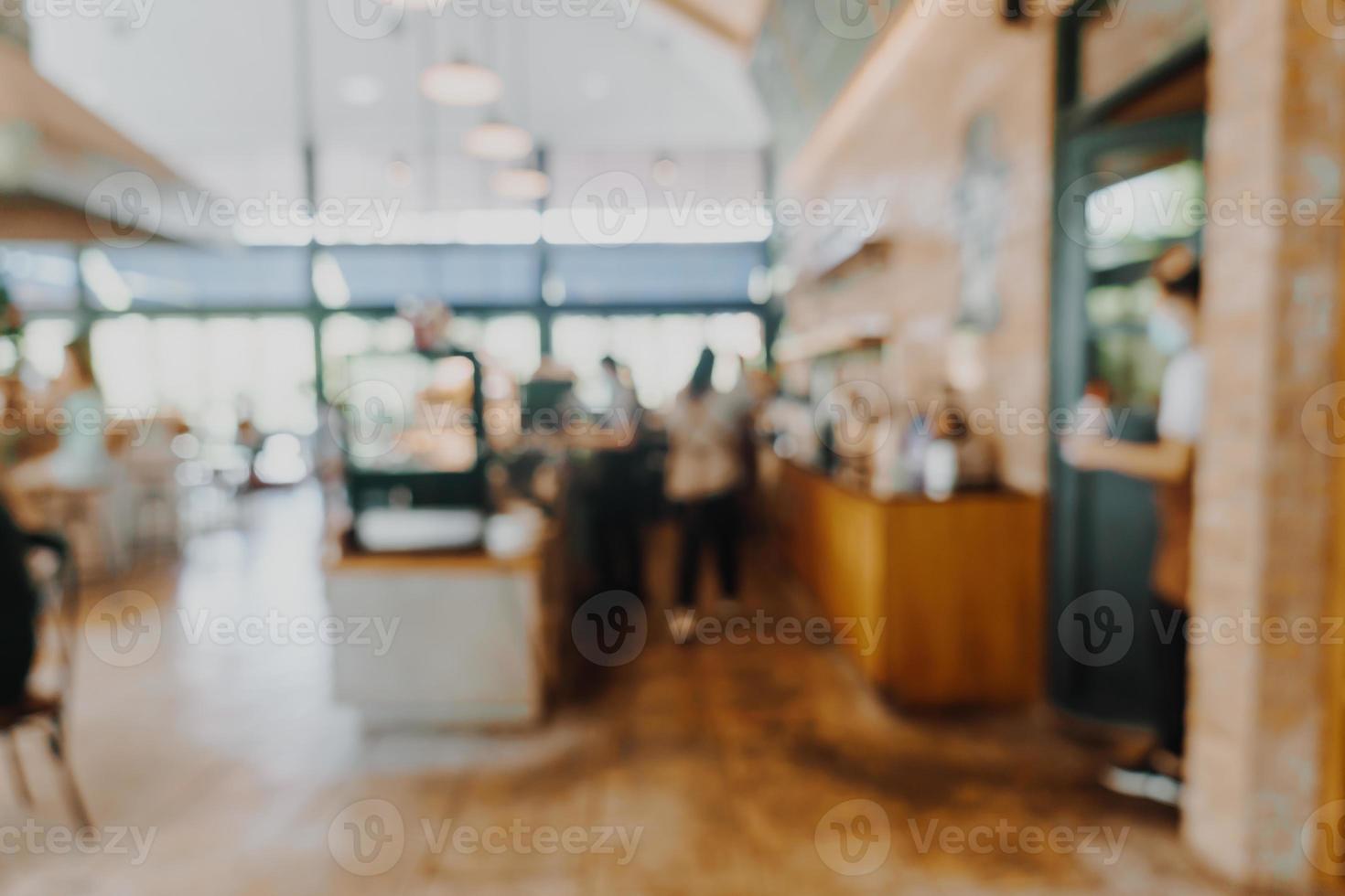 abstract blur coffee shop and cafe restaurant photo