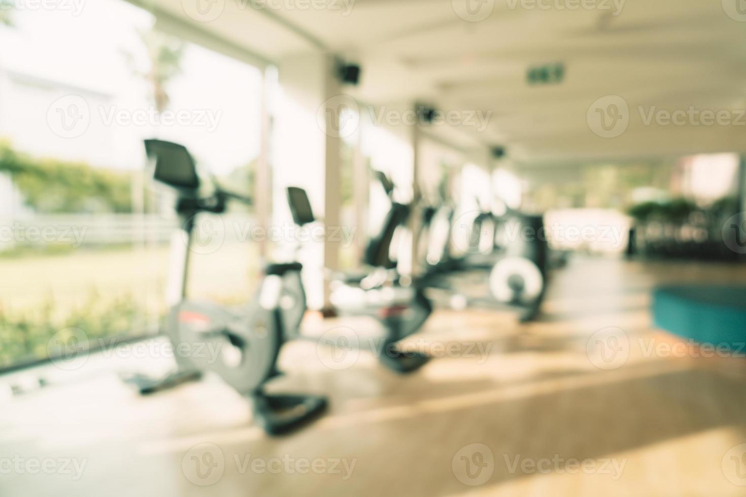 abstract blur fitness gym for background photo