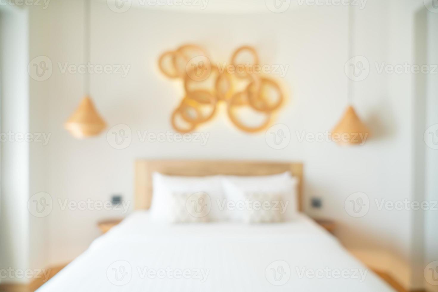 abstract blur bedroom for background photo