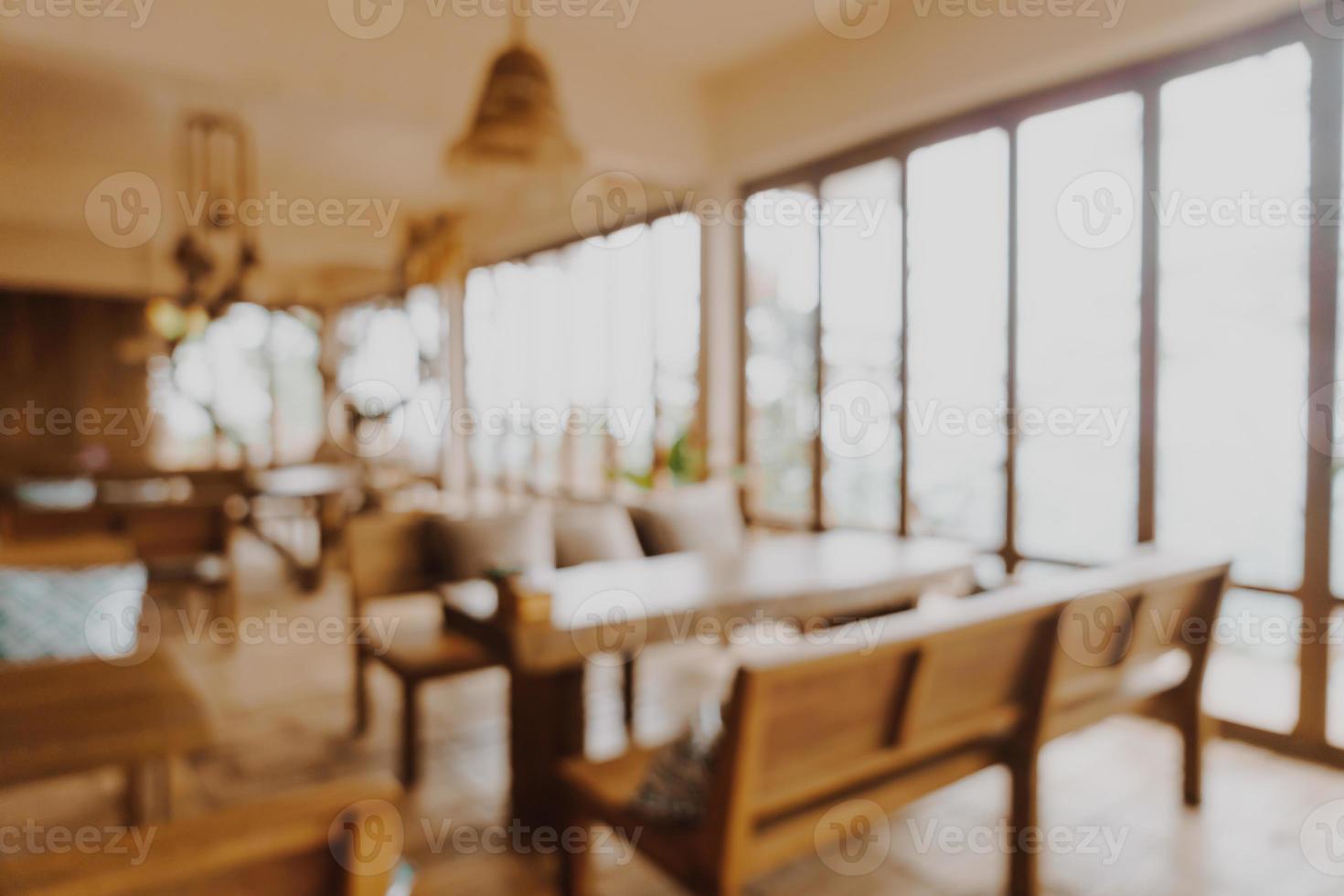 difuminar el vestíbulo del hotel y el restaurante para el fondo foto