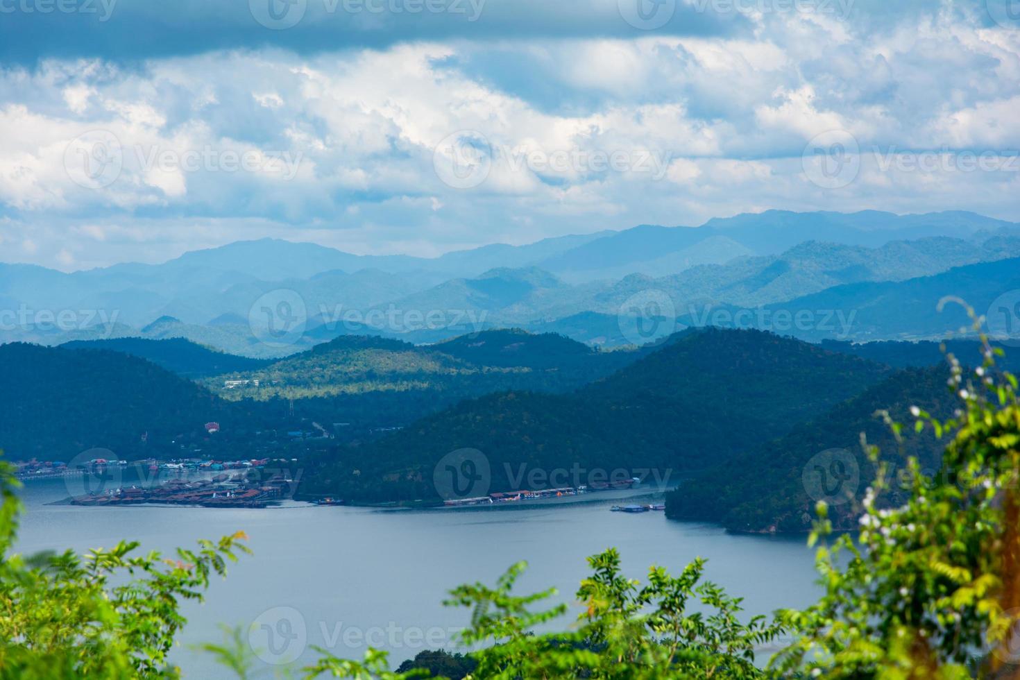 Beautiful mountain view of Thailand in winter,journey Road trip holiday,Tourism and travel concept, Fresh and relaxed type nature. photo