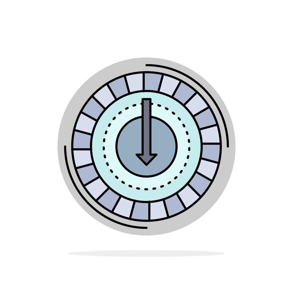 Consumption cost expense lower reduce Flat Color Icon Vector