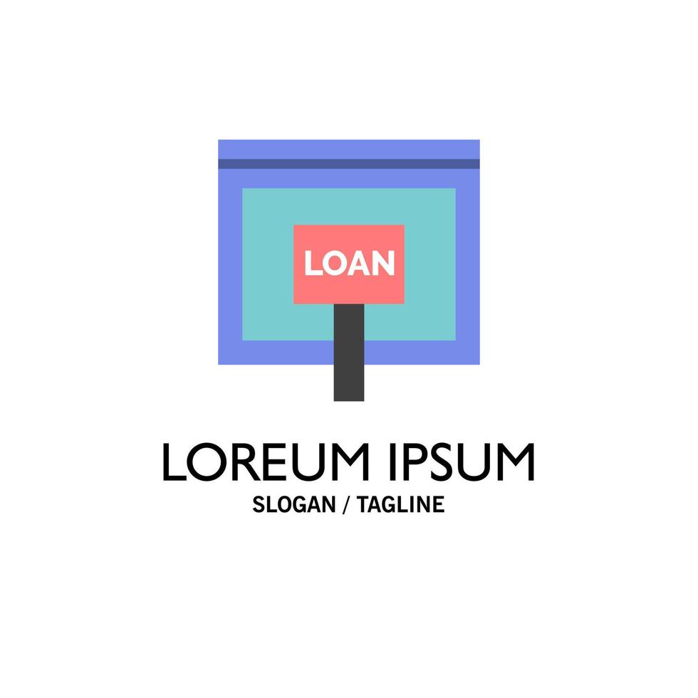 Credit Internet Loan Money Online Business Logo Template Flat Color vector