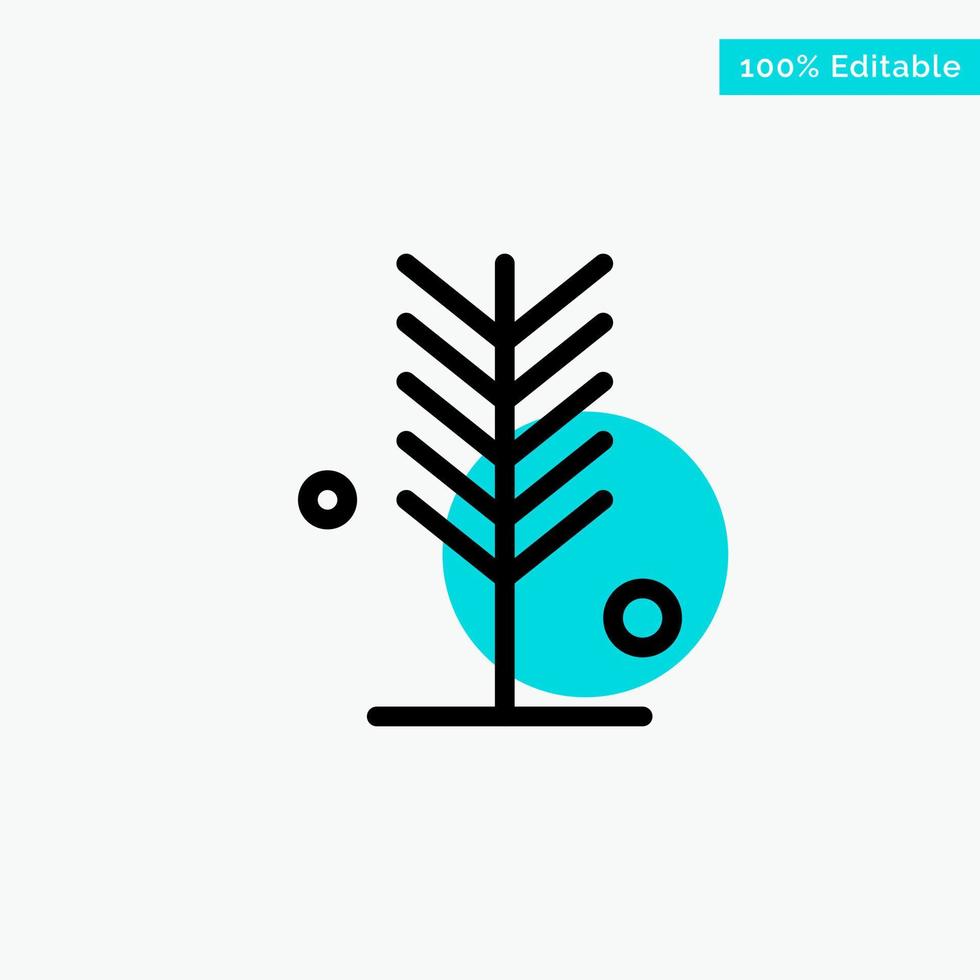 entorno ecológico naturaleza verano árbol turquesa resaltar círculo punto vector icono