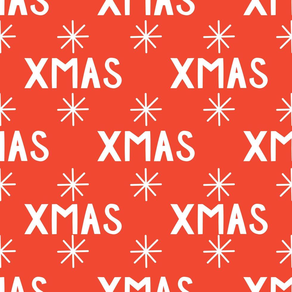 Cute lettering of New Year and Xmas pattern in cartoon style in vector. Design for winter decoration interior, print posters, greeting card, business banner, wrapping. vector